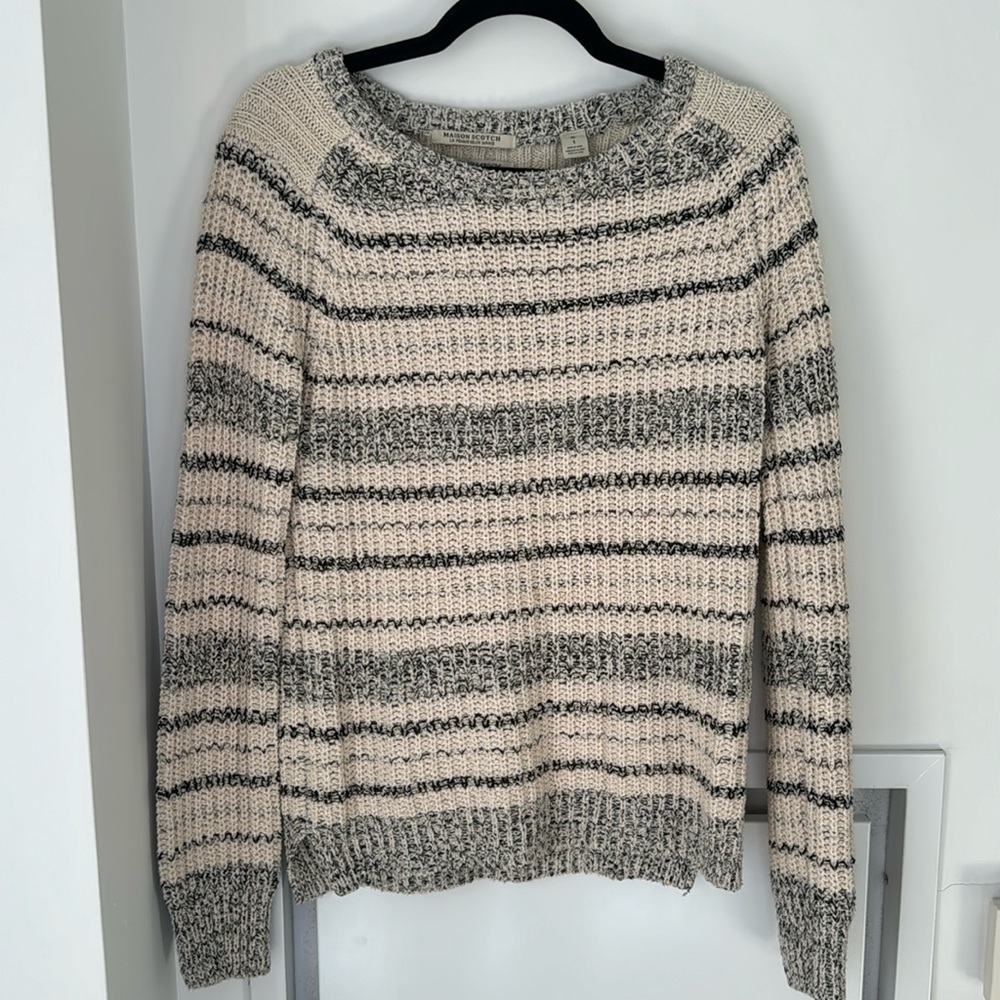 Black and white striped cozy Scotch & Soda sweater